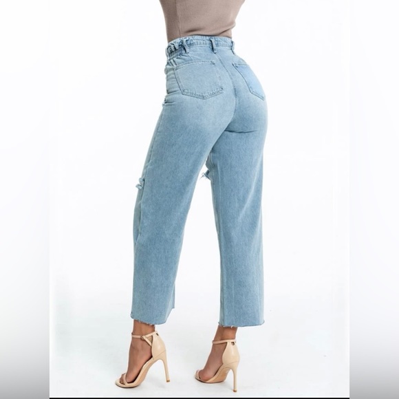 NEW High Waisted Ripped Jeans - Picture 2 of 4